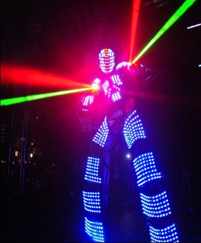 The GlowBots performing at a Florida event