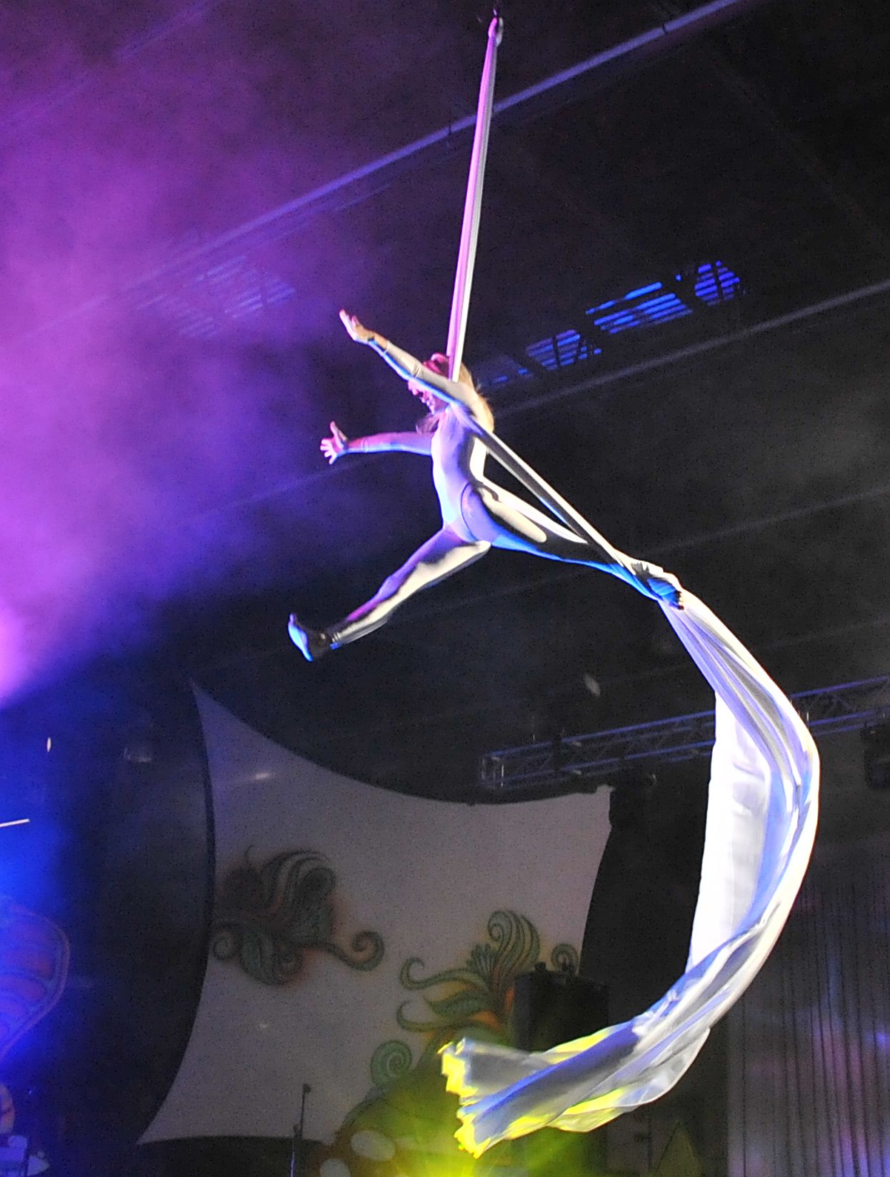 Aerialist performing at a Florida event