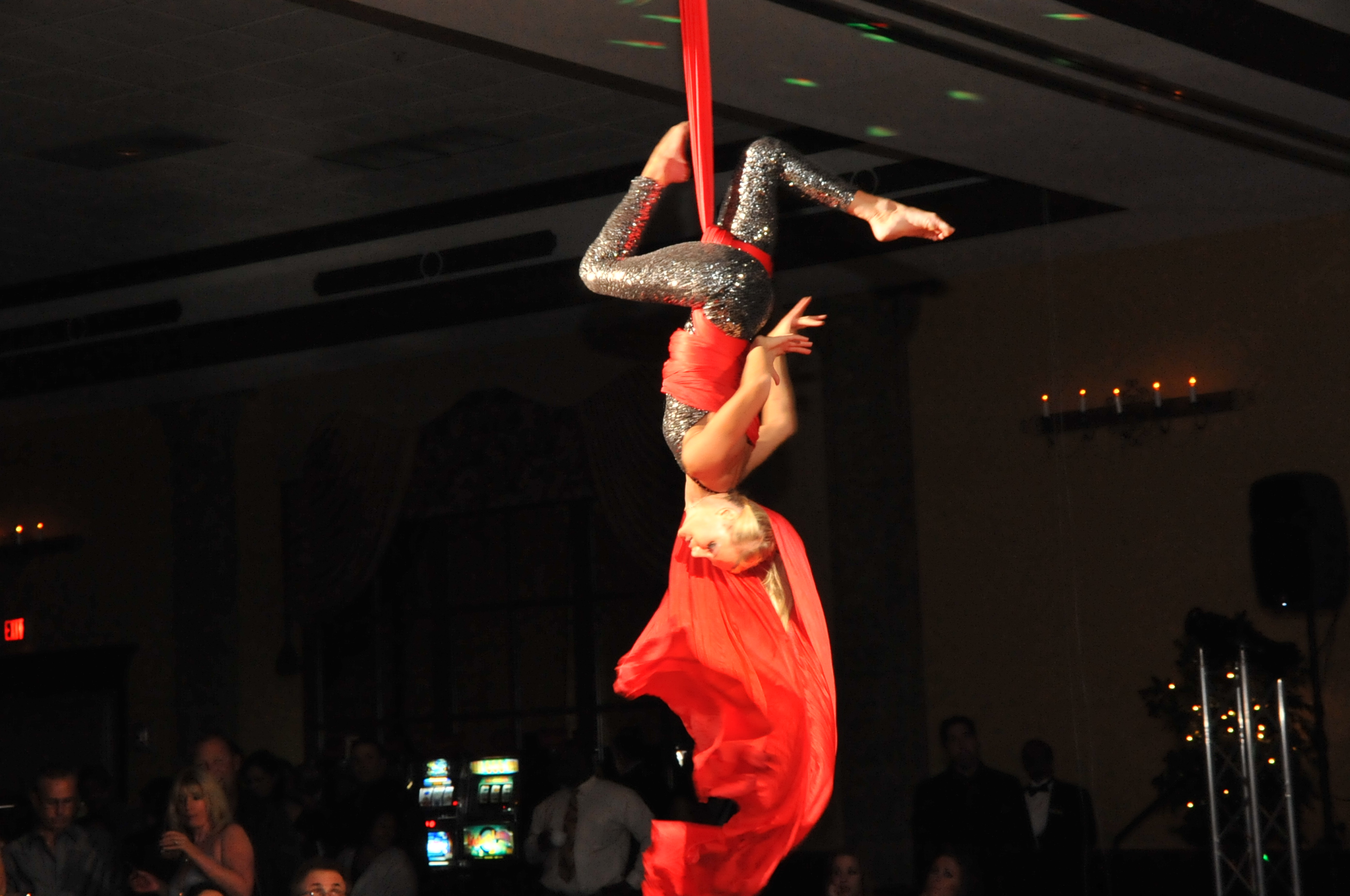 Aerial Lollipop or LED Aerial Diamonds performing at a South Florida event