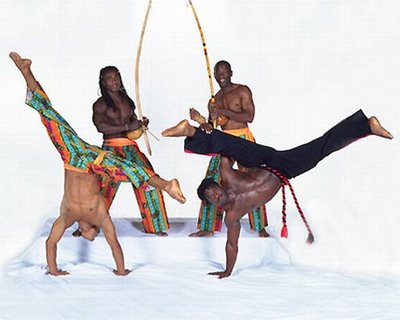 Capoeiristas performing at a Florida event