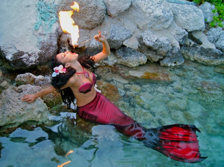 Mermaids performing at a Florida event