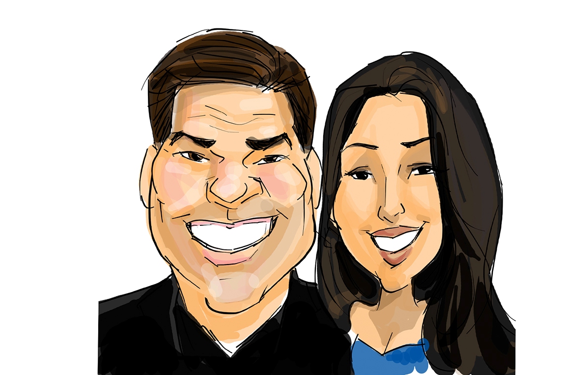 Color Charicature performing at a Florida event