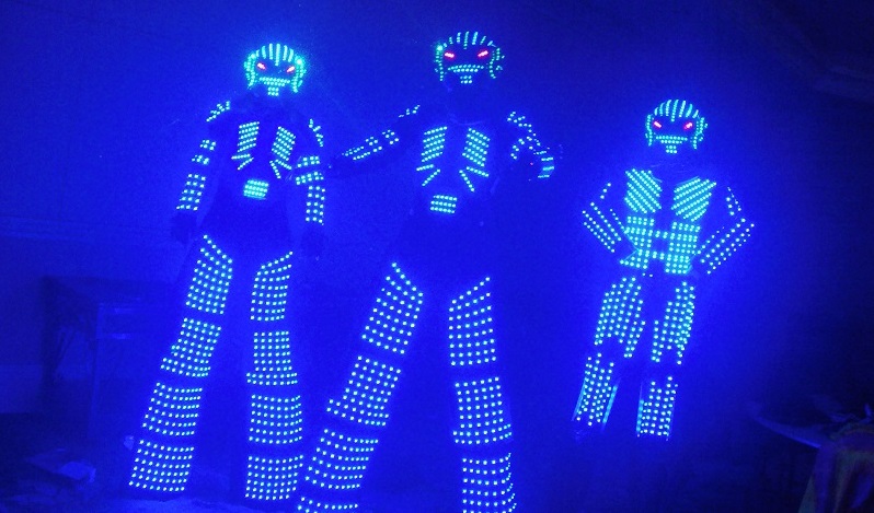 The GlowBots performing at a Florida event